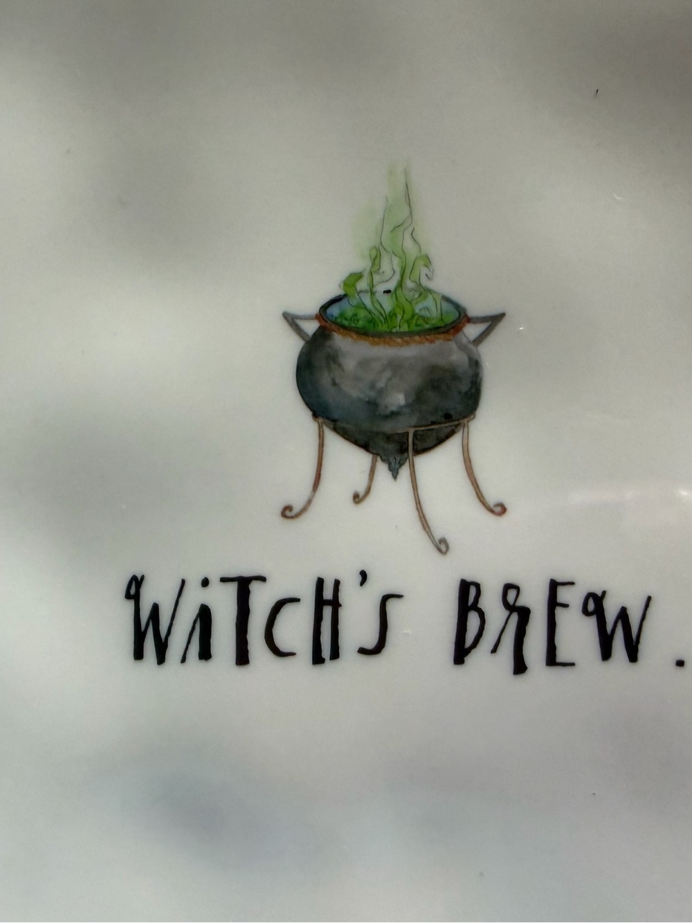 Rae Dunn White Artisan Collection Embossed Plate Halloween Themed
